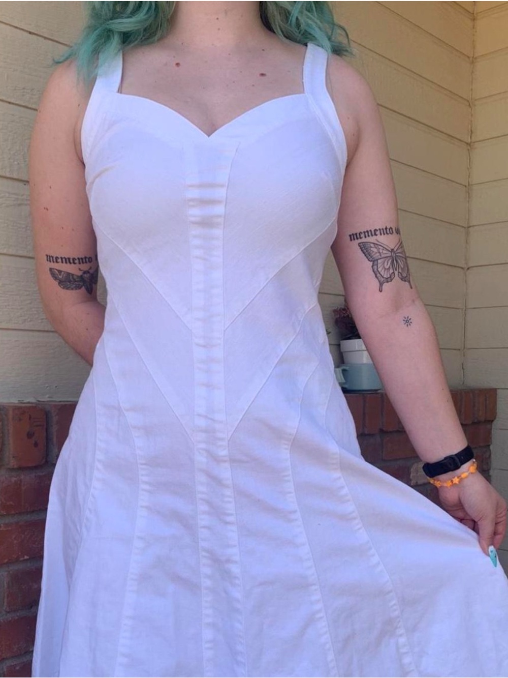 Lauren Ralph Lauren Women's White Denim Dress. Size 8. Excellent Condition NWOT